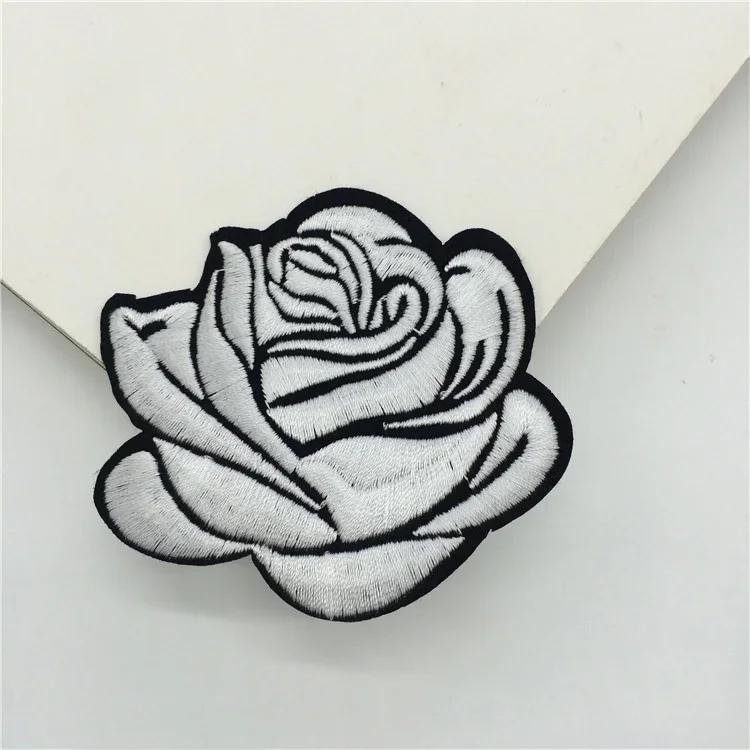 5Pcs Roses Decals Iron Cloth Patch Patch Decoration Flowers Clothing Accessory Pretty Design Flower Suitable Wedding Hotel Decor