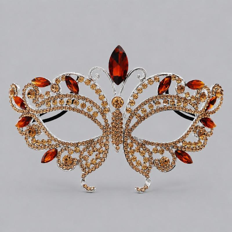 Luxurious Alloy Full-face Mask, Halloween Party, Birthday Masquerade, Bride's High-end Mask