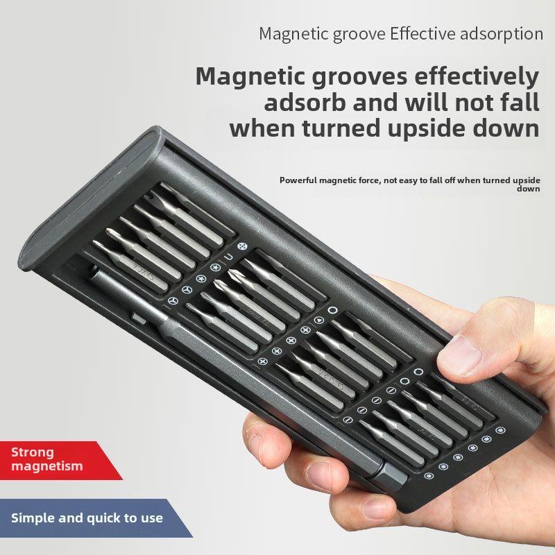 Multi-Purpose 25-in-1 Screwdriver Kit Magnetic Precision Bits, Durable Tool for iPhone PC Camera Glasses Small Electronic Repair