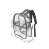 PVC Transparent Backpack Portable PVC Zipper Design High Capacity Clear Backpack for School Grey