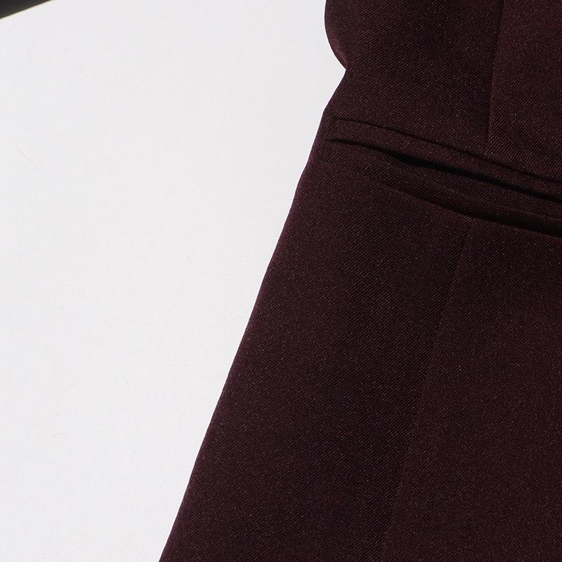 2025 Spring European & American Women's Slimming Suit Jacket with Irregular Side Waist - High-End Fashion Trend