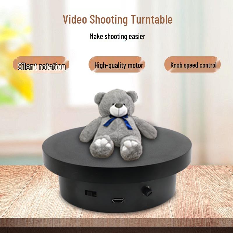 Electric Variable Speed Rotating Turntable for Photography: 360° Panoramic Display Stand for Live Shoots and Video Production