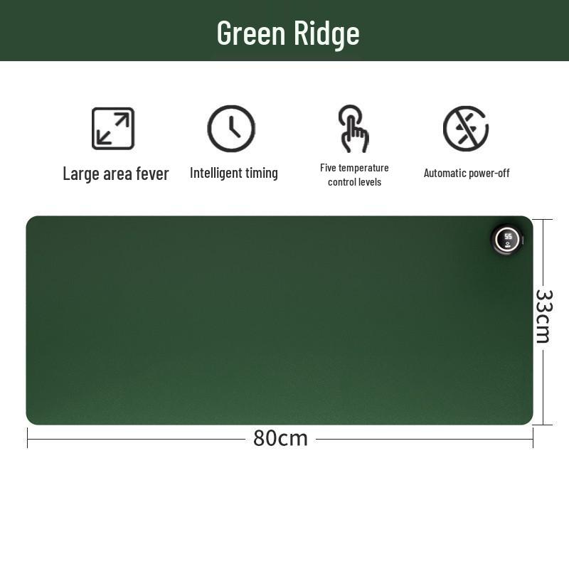 Five-Speed Waterproof Heated Desk Mouse Pad with Digital Display Temperature Control