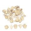 50 Stück Mini Hundepfote Holz DIY Bastelzuschnitte Holz Kleine Katzenpfotenförmige Ornamente für DIY-Projekte Haustierparty-Dekorationen