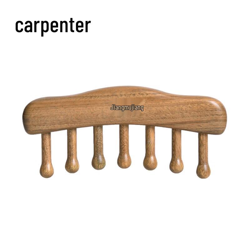 Tan Mujiang Green Sandalwood Meridian Massage Comb