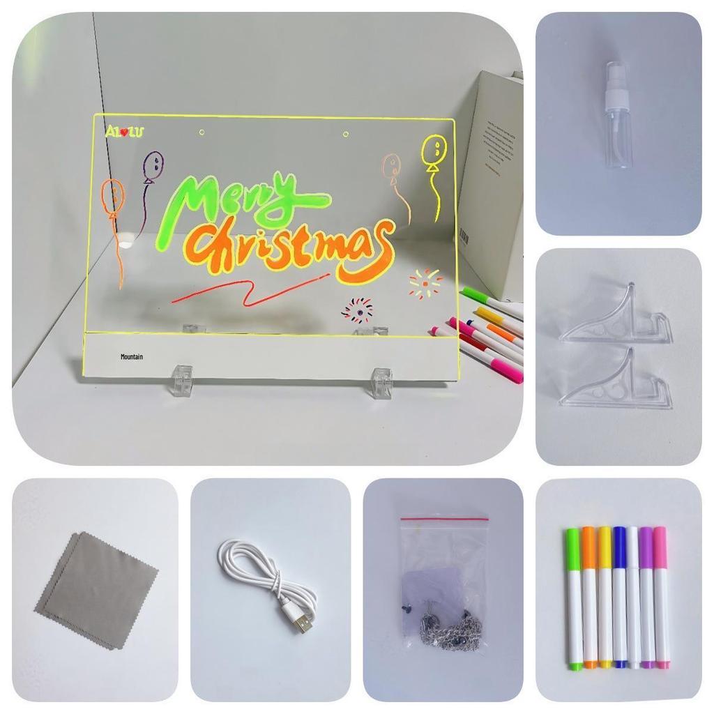 Colorful LED Erasable Kids' Graffiti & Message Board