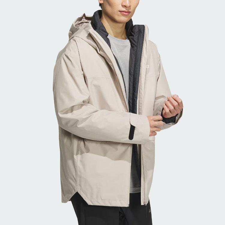 adidas Three-In-One Rain.Rdy Parka With Down Liner Men Outerwear Beige IL8986