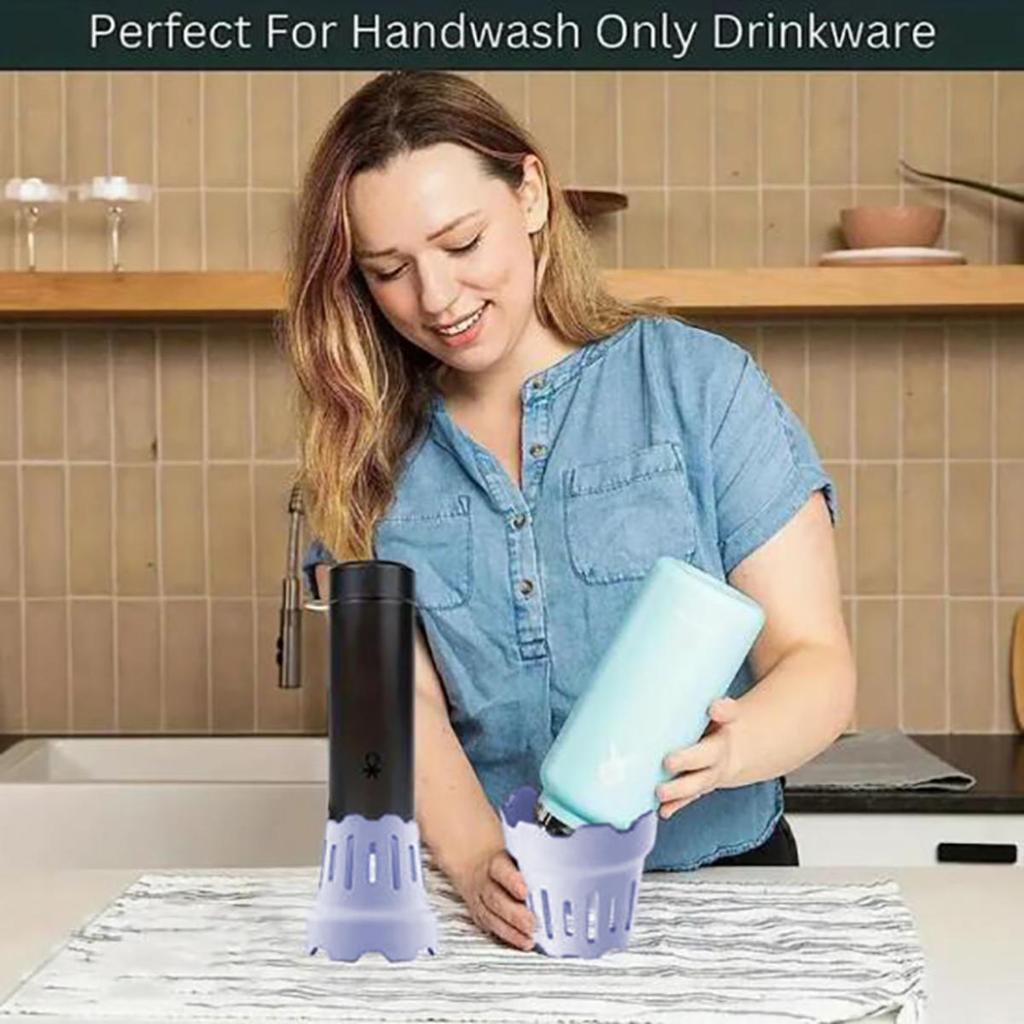 Water Bottle Drying Rack Silicone Cup Dryer Fast Drying Bottle Rack Dryer Double Head Thickened for Students Office Staff