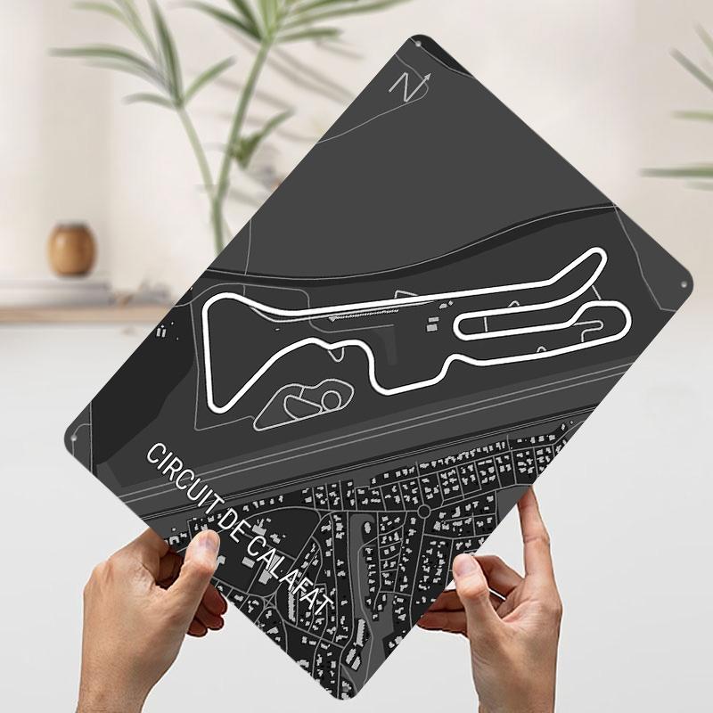 Circuit De Calafat Race Track Printed Poster Customized Wall Art Retro Vintage Metal Tin Signs for Living Room Decoration Decor