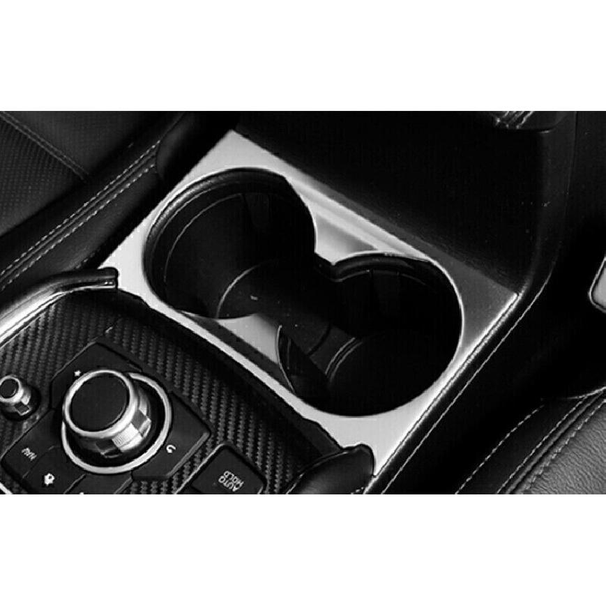 For Mazda CX-5 2017-2024 Silver Titanium Center Console Water Cup Holder Panel