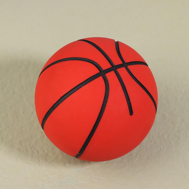 6Cm High Elastic Mini Rubber Basketball Decompression Hollow Elastic Ball Children'S Toy Outdoor Sports Beach Mini Basketball