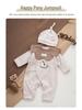 Infant Horse-Themed Long Sleeve Romper - Autumn/Winter 100 Days New Year Outfit