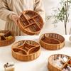 Japanese Style Imitation Rattan Compartmentalized Snack Tray