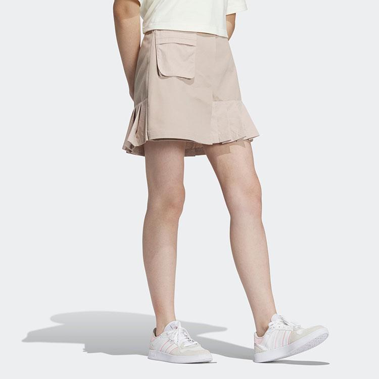 Adidas Fustă Casual Sportivă Largă Plisată cu Culoare Solidă American Vintage Fuste Femei Roz IK6082