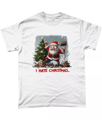 I Hate Christmas T Shirt Anti Xmas Novelty Funny Shirt Gift Grump Sarcastic
