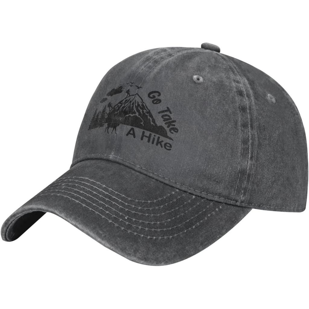 Go Take A Hike Graphic Baseball Cap Distressed Cotton Adjustable Dad Hat Outdoor