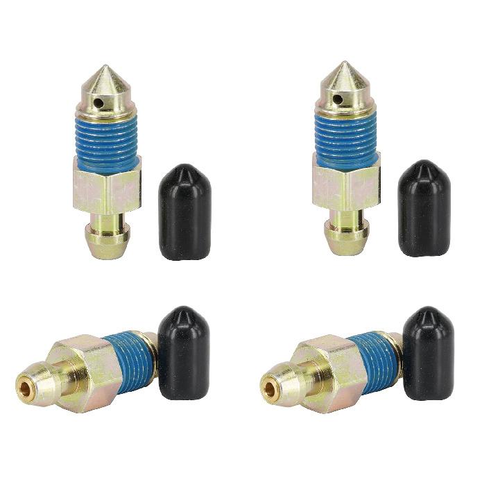 4 PCS Speed Bleeder,Bleeder Valve,Brake Bleeder Screws,Quick Bleeders with Dust Caps M8x1.25-27mm, H9405-4, H9422-4, 105182, 639520