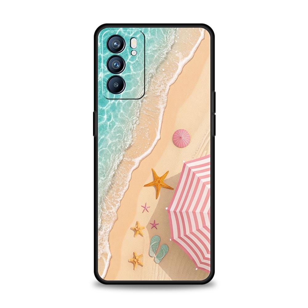 Summer Beach Phone Case For Oppo Reno 13 12 11 10 7 F Find X5 X6 A98 A80 A79 A78 A57 A54 A31 A17 Pro 5G Soft TPU Cover Funda Bag