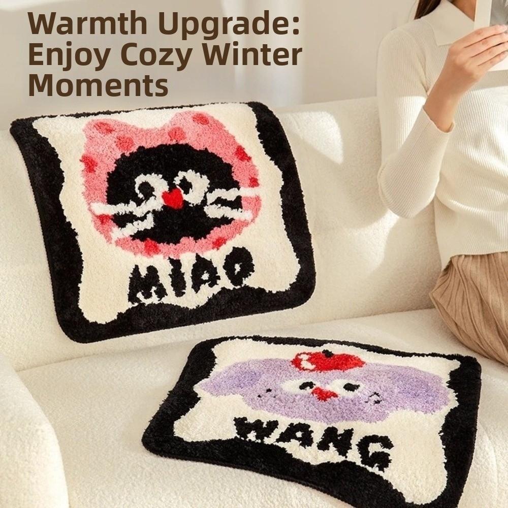 Thickened Chair Pad Imitation Cashmere Sofa Cushion Resistant Dirt Tufted Cushion  Car Seat