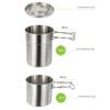 2 Pcs Camping Cookware Cooking Set Outdoor Stainless Steel Camping Pots Cup Mug for Backpacking Hiking Picnic
