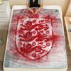 England national football logo Printed Flannel Blanket, soft throw for bedroom sofa, washable,soccer fan merchandise, great gift.