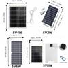 2W/4W/6W/8W Solar Panel Charger 5V Outdoor Solar Charger USB Solar Charger Panel  Electric Fan
