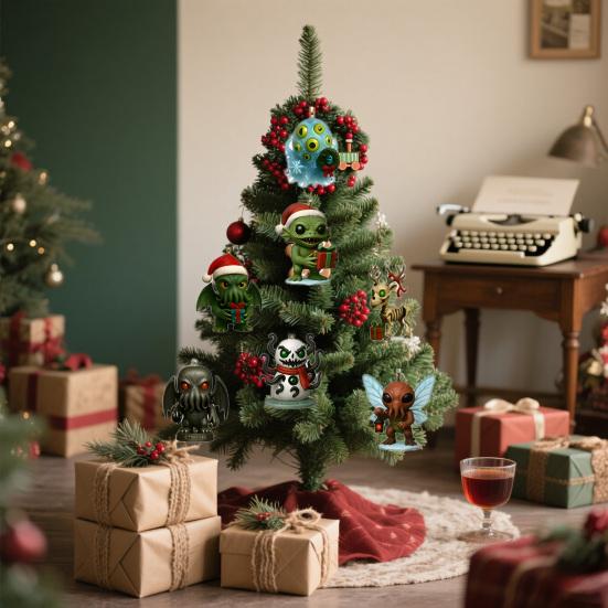 Τρόμοι των Χριστουγέννων Ημερολόγιο Αφίξεως 2025 Κουτί Αντίστροφης Μέτρησης 24 Ημερών Χριστουγεννιάτικη Διασκέδαση Διακοσμήσεις για Οικογενειακή Ψυχαγωγία