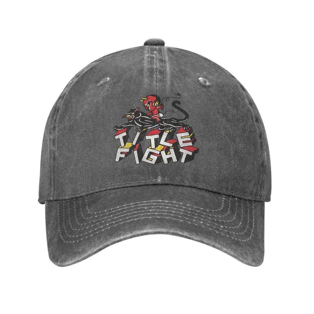 Washed Baseball Cap Title Fights  Summer Hip Hop Hats For Unisex-Teens  Classic Running Hippie Sun Baseball Caps