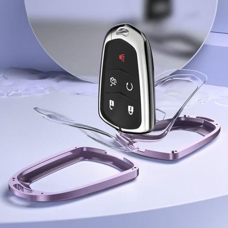 Car Key Case For Cadillac Key Pouch Xt5/Xts/Ct5/Ct6/Xt4/Xt6/Atsl Full Coverage High-End Shell Buck Cover Goddess