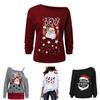 Stylish Women's Christmas Jumper Pullover Loose Fit Sweatshirt For Festive Seasons