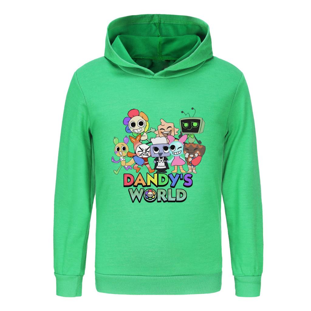 5407 Multi-color Kids Boys Girls Dandy World Printed Hoodies Trousers Clothes Set