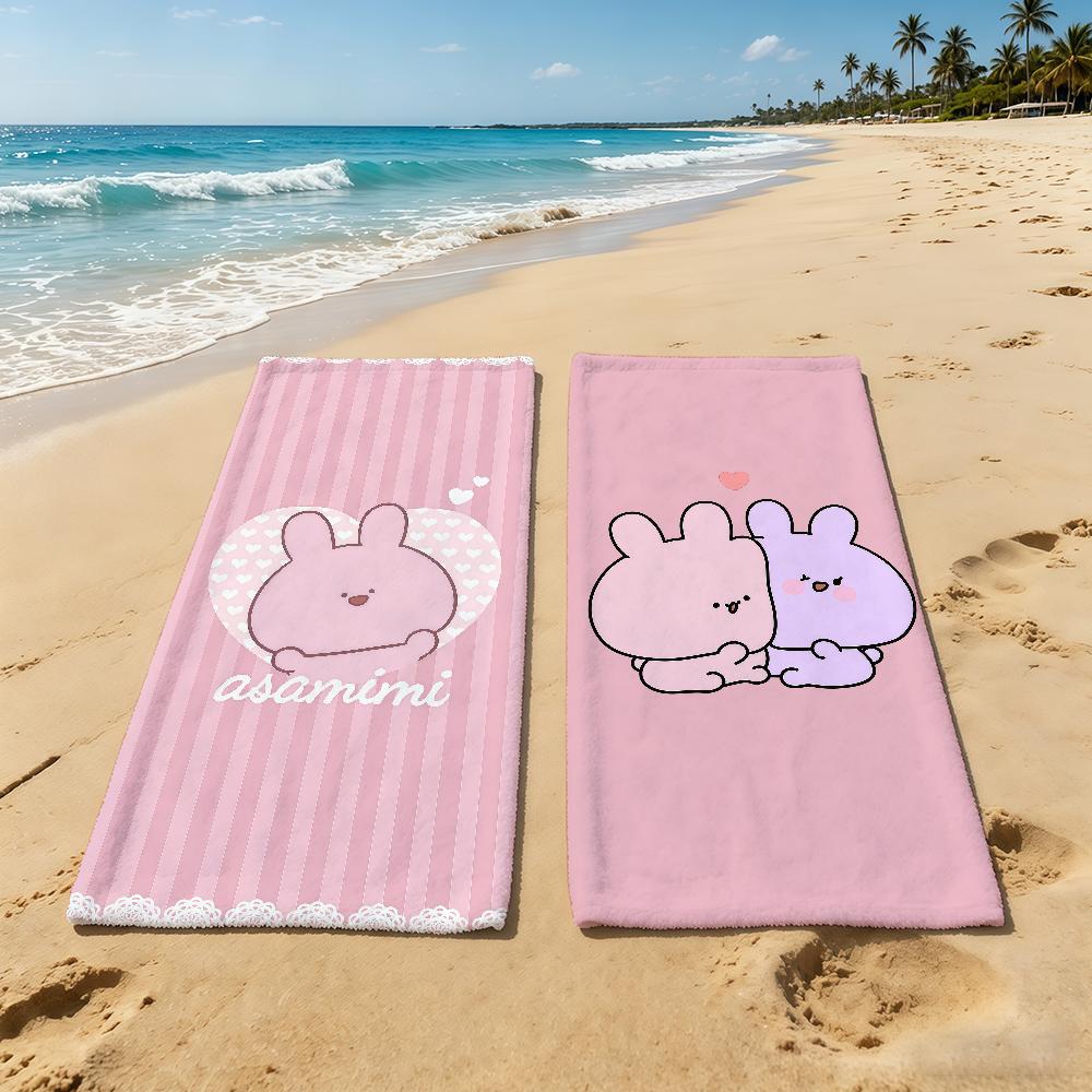 A-ASAMIMICHAN Towel For Outdoor Camping Cute Beach Towel Super Absorbent Quick-Drying Summer Towel