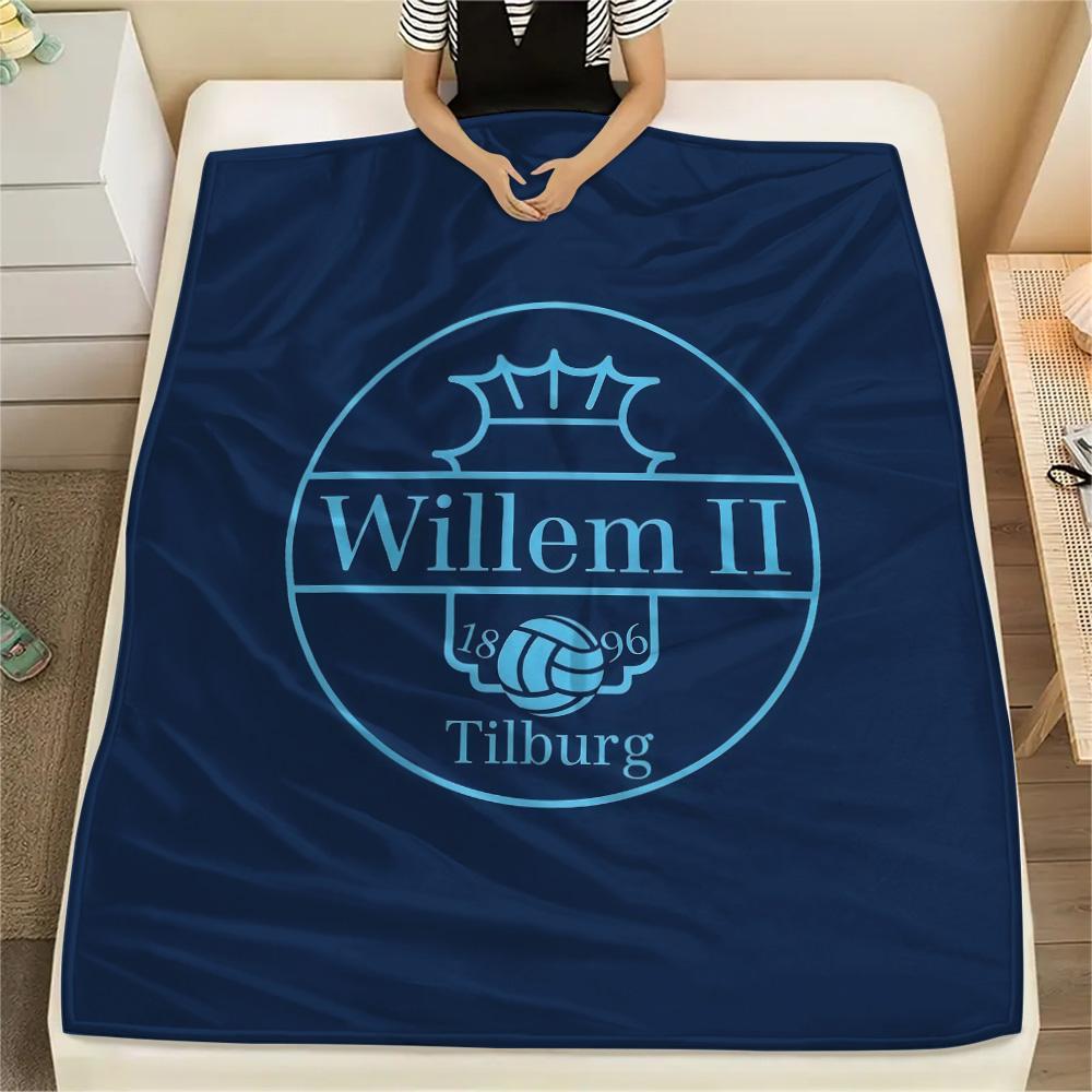 Willem II Tilburg Flannel Blanket, High quality Comfortable for All Seasons, Home Decor, Warmth and Comfort