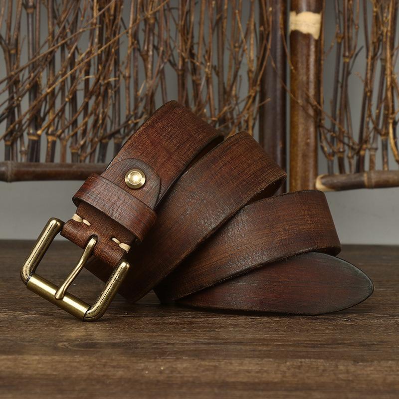 Cureaua pentru bărbați din piele de vacă, cu stratul întâi, cu cataramă, curea pentru bărbați, ocazională, pentru tineret, la modă, cu pantaloni