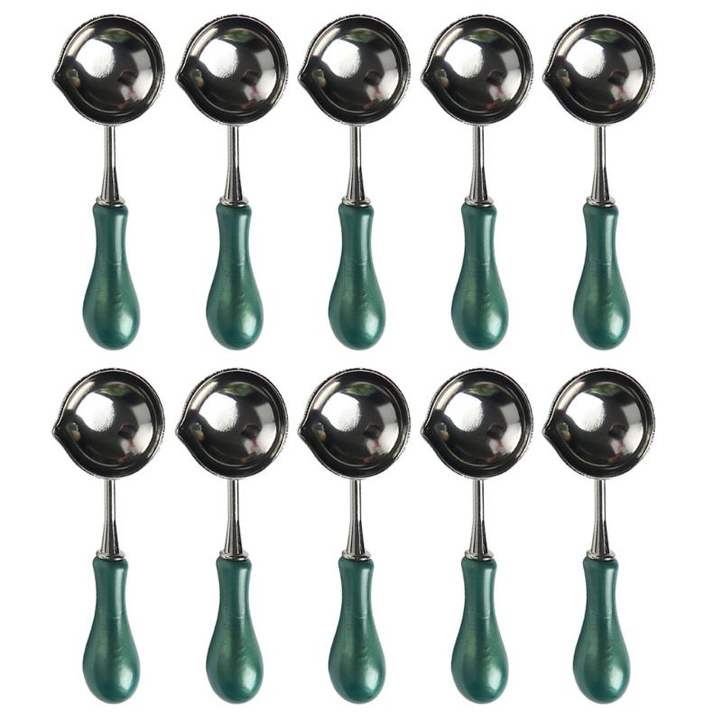10 Pcs Wax Seal Spoon Wax Sealing Stamp Melting Spoon Craft Supplies for Sealing Wax Stamp Envelope Party Invitations
