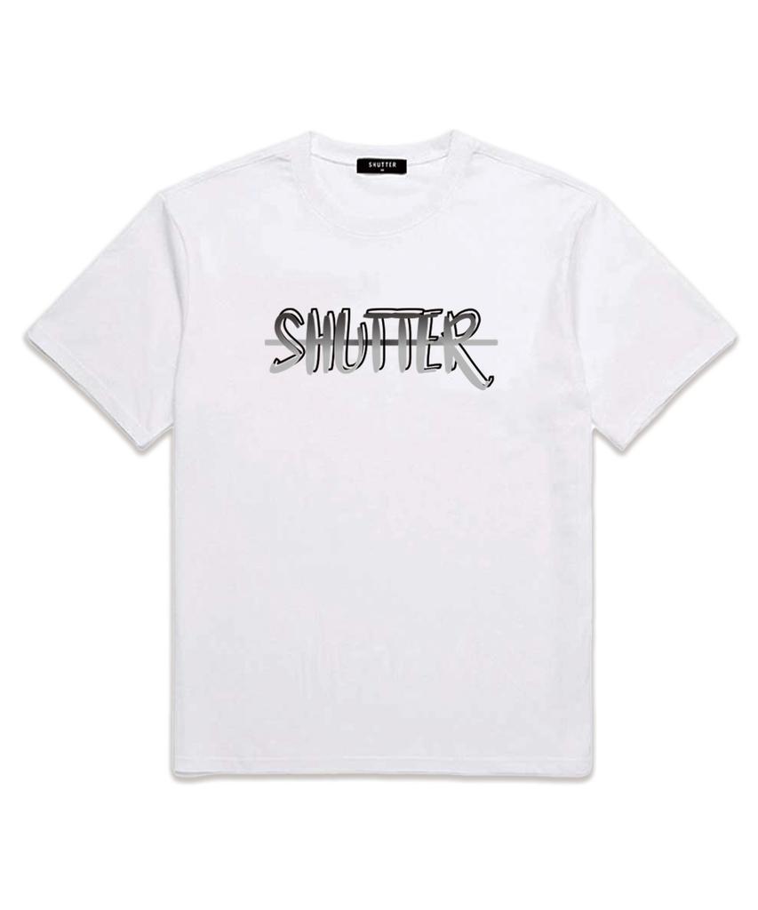 SHIRTER Shadow Logo Short Sleeve T-Shirt (Ss002) White