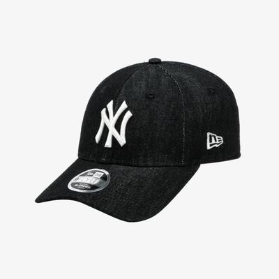 Casquette New Era Mlb New York Yankees Couronne Moyenne Denim Noir