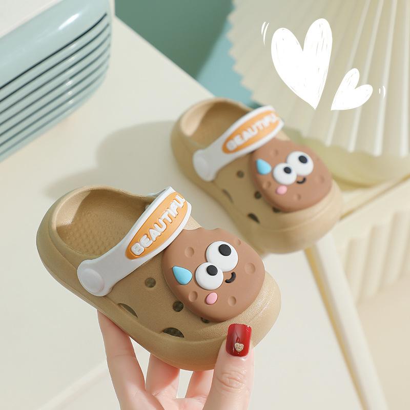 Kids Summer Closed Toe Slippers Soft Sole Non Slip Cute Baby Sandals Boys Girls Indoor Outdoor Home Shoes