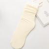 Female Spring and Summer Thin Pure Color Cool Breathable Comfortable Tube Stack Socks