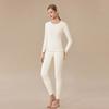 Women's Class A Fleece-Lined Thermal Cashmere Underwear Set - Antibacterial Autumn/Winter Top and Pants.