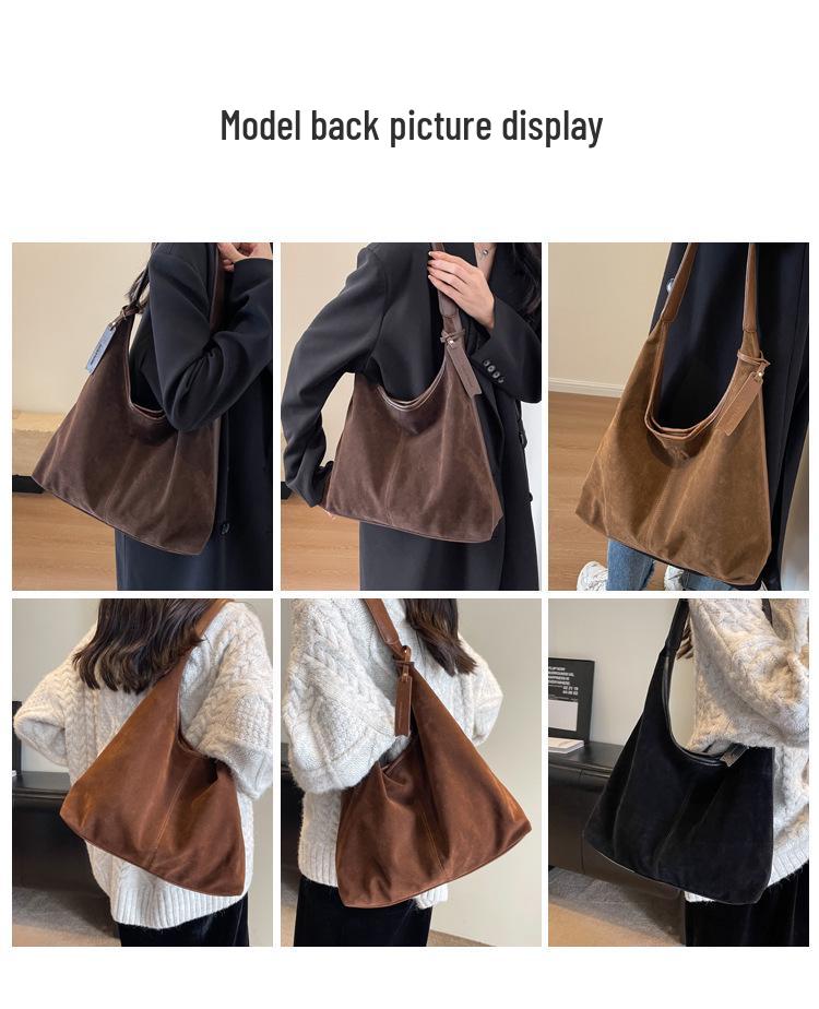 Geantă Tote de Umăr Retro Mată de Mare Capacitate pentru Femei - Moda Toamnă 2023