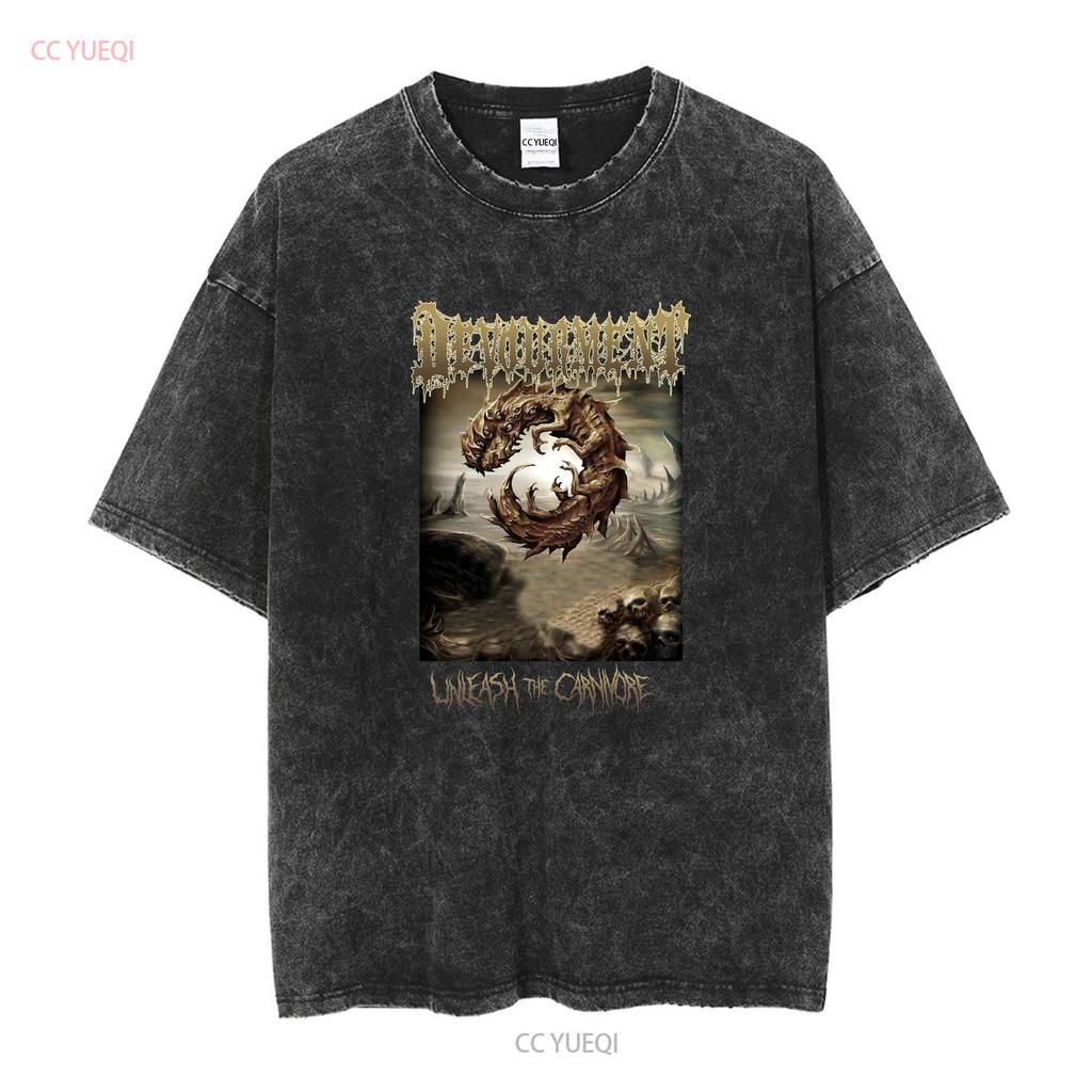 Devourment Unleash The Carnivore Koszulka Czarna Męska S do 3XL PM904 vintage Sprana męska Oddychająca Wszechstronna Miękka Unisex Codzienna