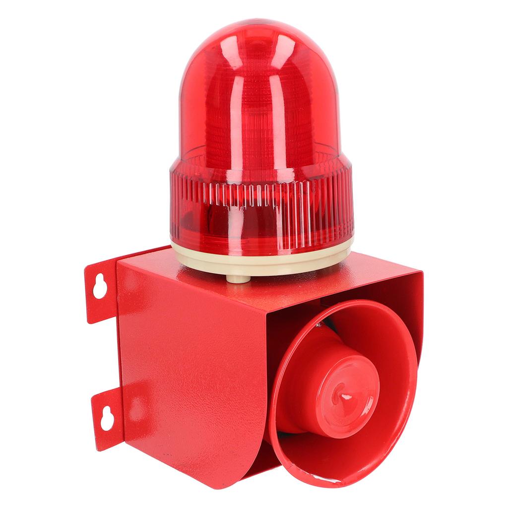 Industrial Siren Alarm Volume Tone Adjustable Waterproof Strong Bright Wall Mount Outdoor Siren Strobe EU Plug 220V