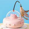 Cat Teaser Toy Cat Toys With Feather Cat Teaser Wand Rechargeable Electric Sensing Pet Toys For Chasing And Hunting