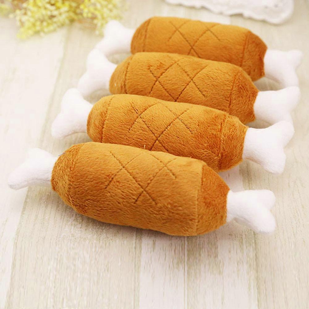 Bentne Pet Dog & Cat Toy - Soft Plush Chicken Leg Chew Toy for Small & Medium Breeds, Interactive Puppy Sleeping Toy 1PC