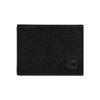 Billfold Wallet 10 Solid Color Logo Cross Pattern Cow Leather Card Holder Wallet Men's Black