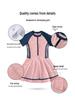 2023 Sporty One-Piece Skirted Swimsuit for Girls - Short-Sleeved, Plus Size, Hot Spring Swimwear for Kids