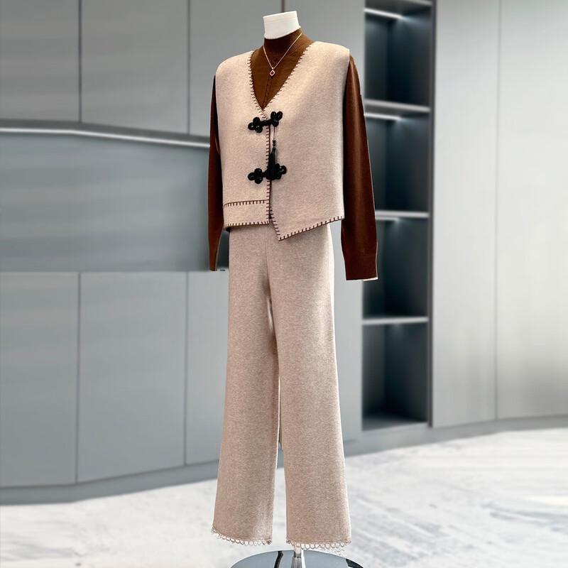 

BAOLIANDUO Women s Knit Three-Piece Casual Set XL