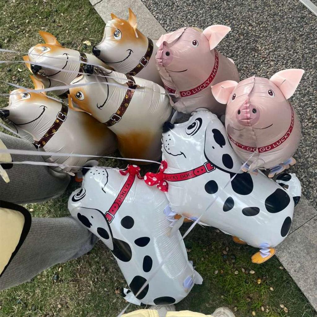 Chodící zvířecí balónky pro děti - Zábavní helioví mazlíčci na noční trhy