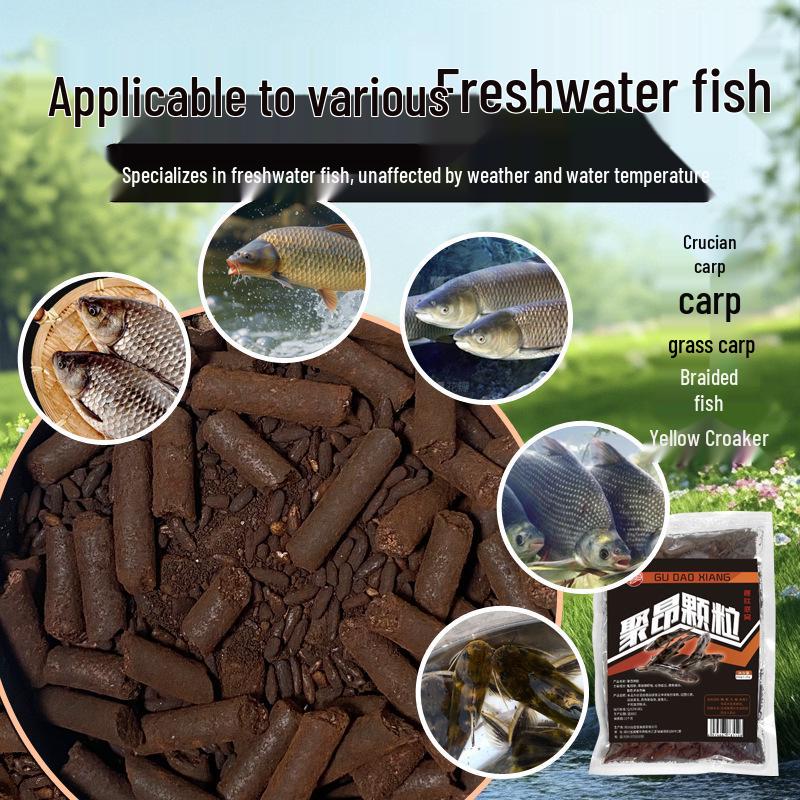 Gu Dao Xiang Fish Peptide Granules: Bait for Freshwater Fishing - Ideal for Yellow Catfish & Crucian Carp.